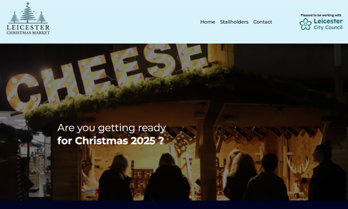 Leicester Christmas Market website screenshot